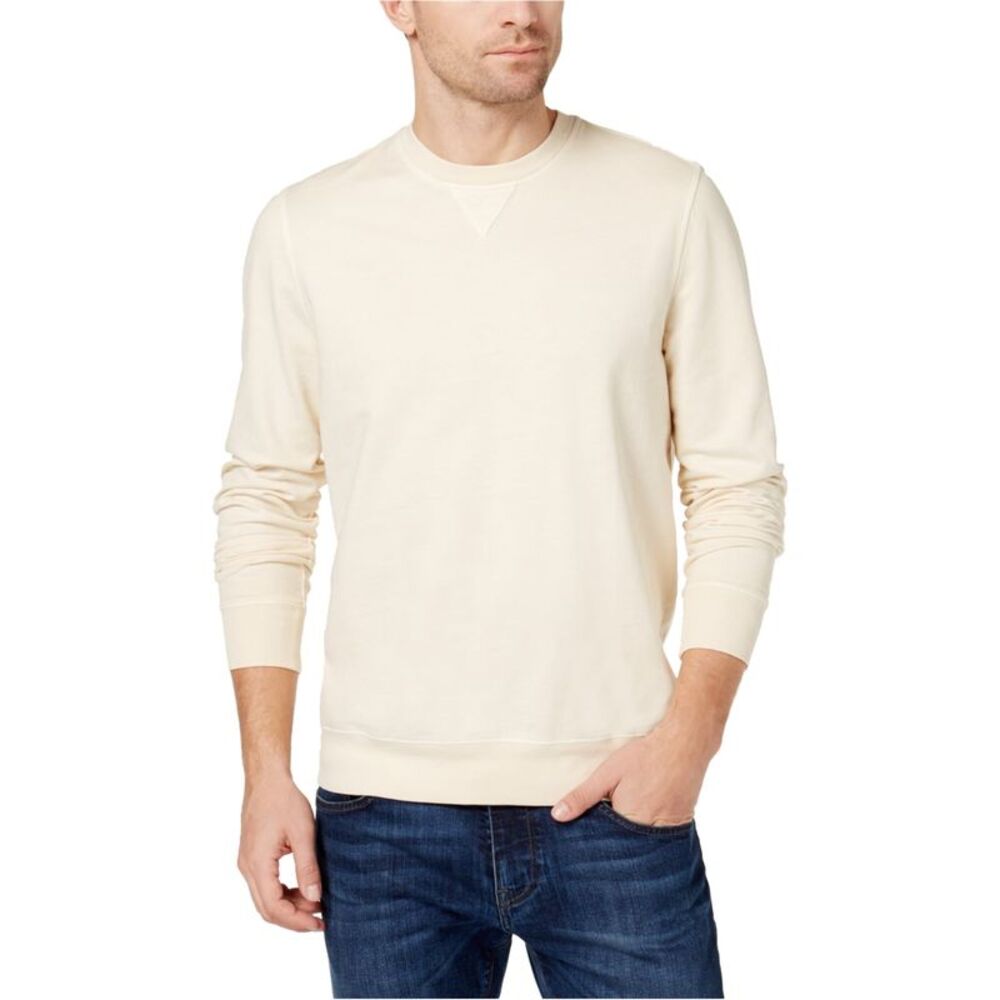 Club Room Mens LS Sweatshirt, Off-White, XL, DM